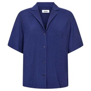 Minimum Karen-Louise Short Sleeve Blouse Medieval Blue Size S